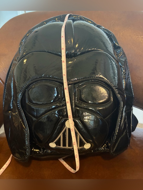 Disney Parks Star Wars Darth Vader Mini Backpack Black w/ Metal Hardware 14x10in